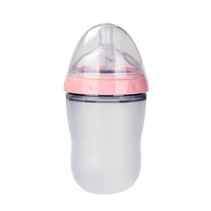 New 0-36 months baby nano-silicone bottle 240ml 150ml with handle Breastmilk-like design Soft milk pulling - GAELBLOOM UK