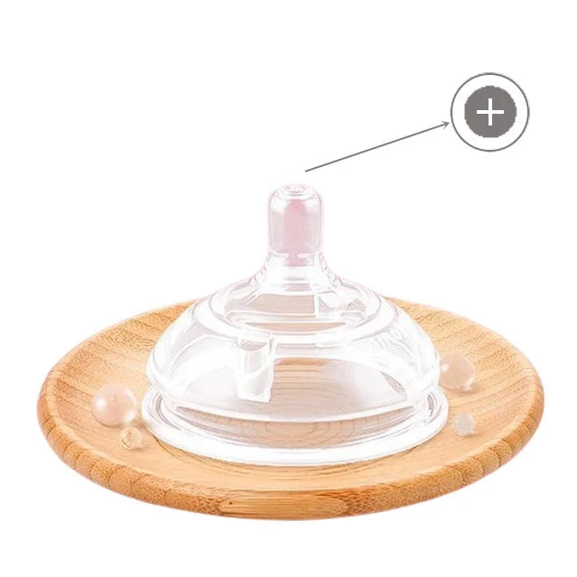 New 0-36 months baby nano-silicone bottle 240ml 150ml with handle Breastmilk-like design Soft milk pulling - GAELBLOOM UK