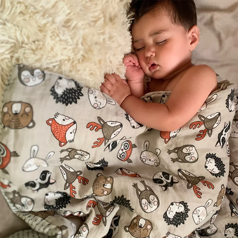 4-premium-Pack Ultra Soft Baby Muslin Swaddle Blankets – Bamboo Cotton Newborn Wraps | GaelBloom UK - GAELBLOOM UK