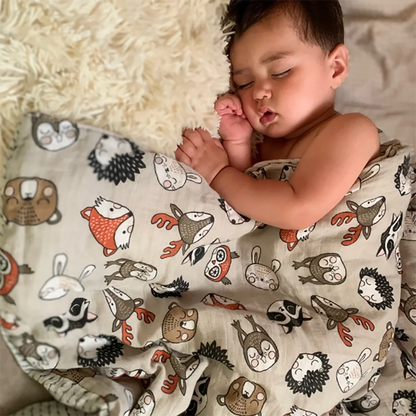 4-premium-Pack Ultra Soft Baby Muslin Swaddle Blankets – Bamboo Cotton Newborn Wraps | GaelBloom UK - GAELBLOOM UK