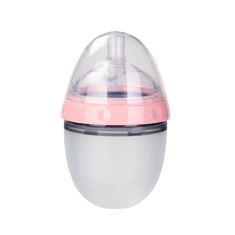 New 0-36 months baby nano-silicone bottle 240ml 150ml with handle Breastmilk-like design Soft milk pulling - GAELBLOOM UK