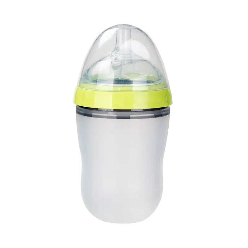 New 0-36 months baby nano-silicone bottle 240ml 150ml with handle Breastmilk-like design Soft milk pulling - GAELBLOOM UK